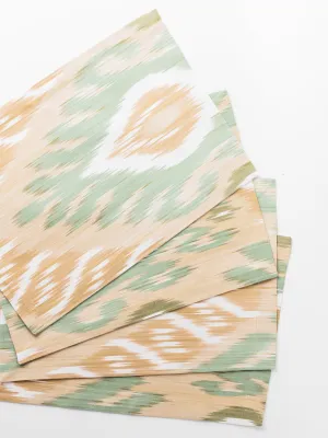 Fawn Ikat Cotton Blend Placemat Set
