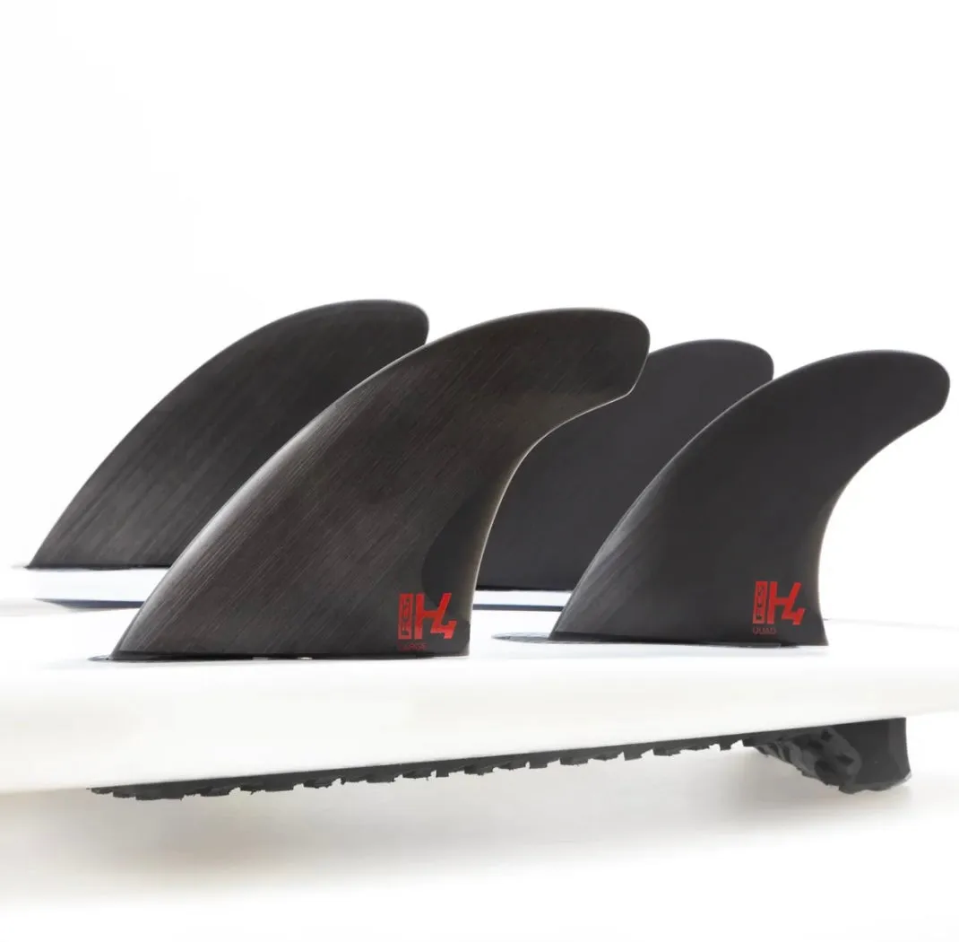 FCS II H4 Quad Rear Fin Set Smoke