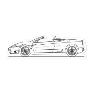 Ferrari 360 Spider Silhouette Sticker