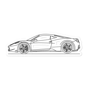 Ferrari 458 Italia Silhouette Sticker