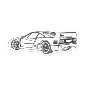 Ferrari F40 Outline Sticker