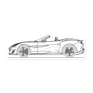 Ferrari Portofino Outline Sticker
