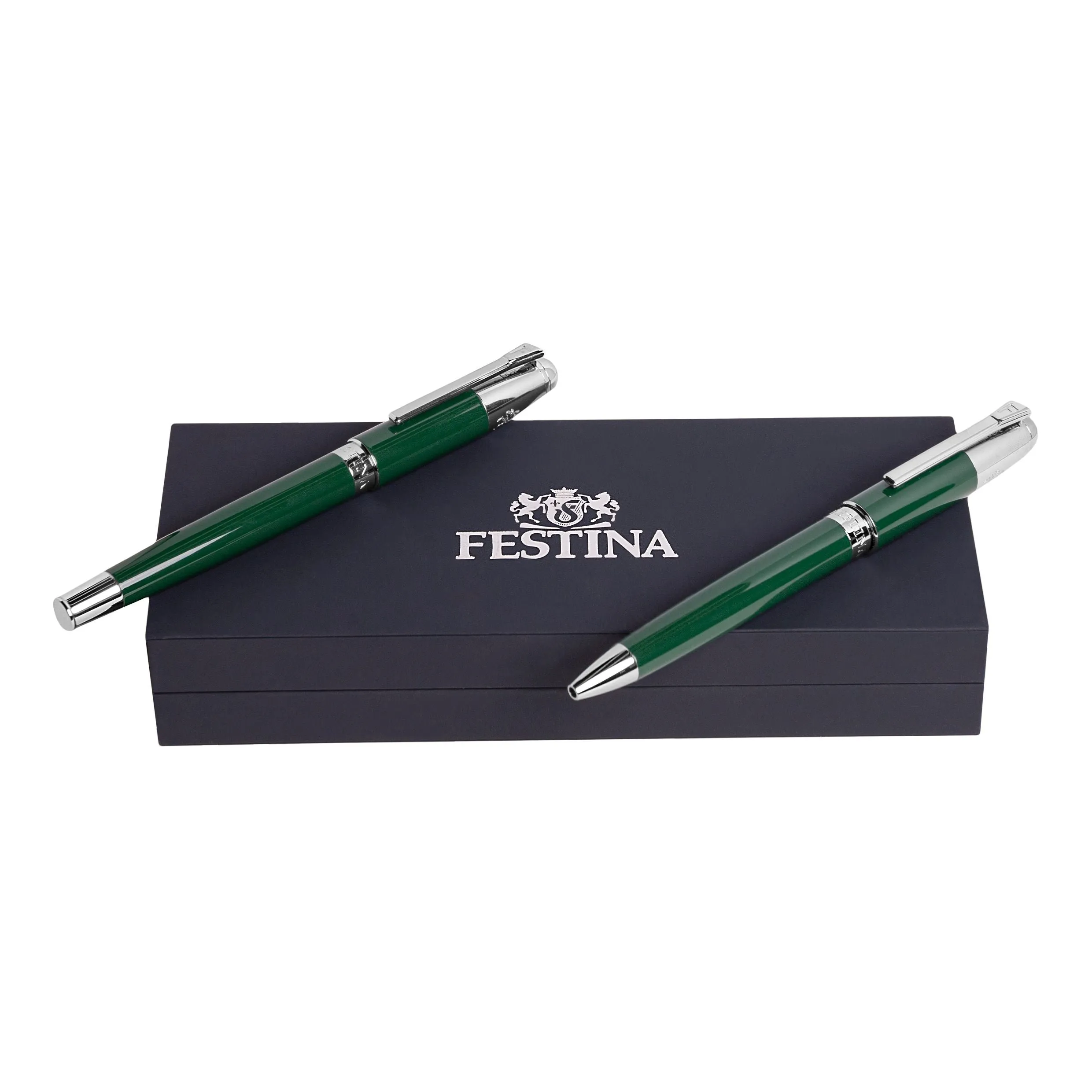Festina FPBP387T-Set Classicals Chrome Green (ballpoint pen & fountain pen)