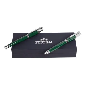 Festina FPBP387T-Set Classicals Chrome Green (ballpoint pen & fountain pen)