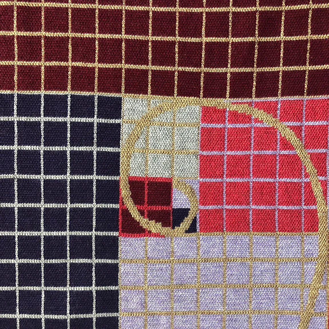 FIBONACCI SCARF IN FUCHSIA BURGUNDY