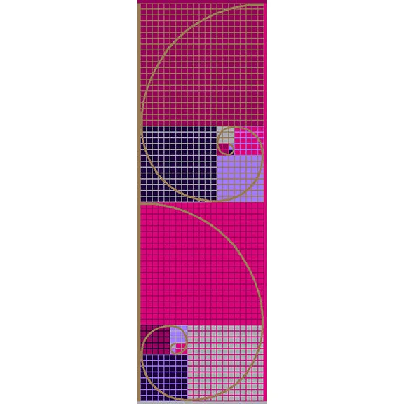 FIBONACCI SCARF IN FUCHSIA BURGUNDY