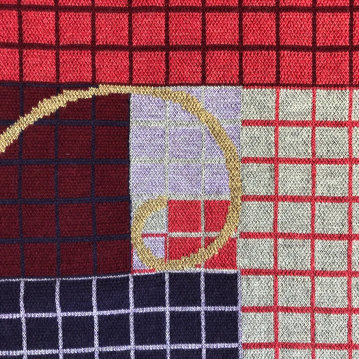 FIBONACCI SCARF IN FUCHSIA BURGUNDY