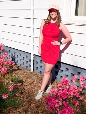 *Final Sale* Pink Fitted Knit Mini Dress