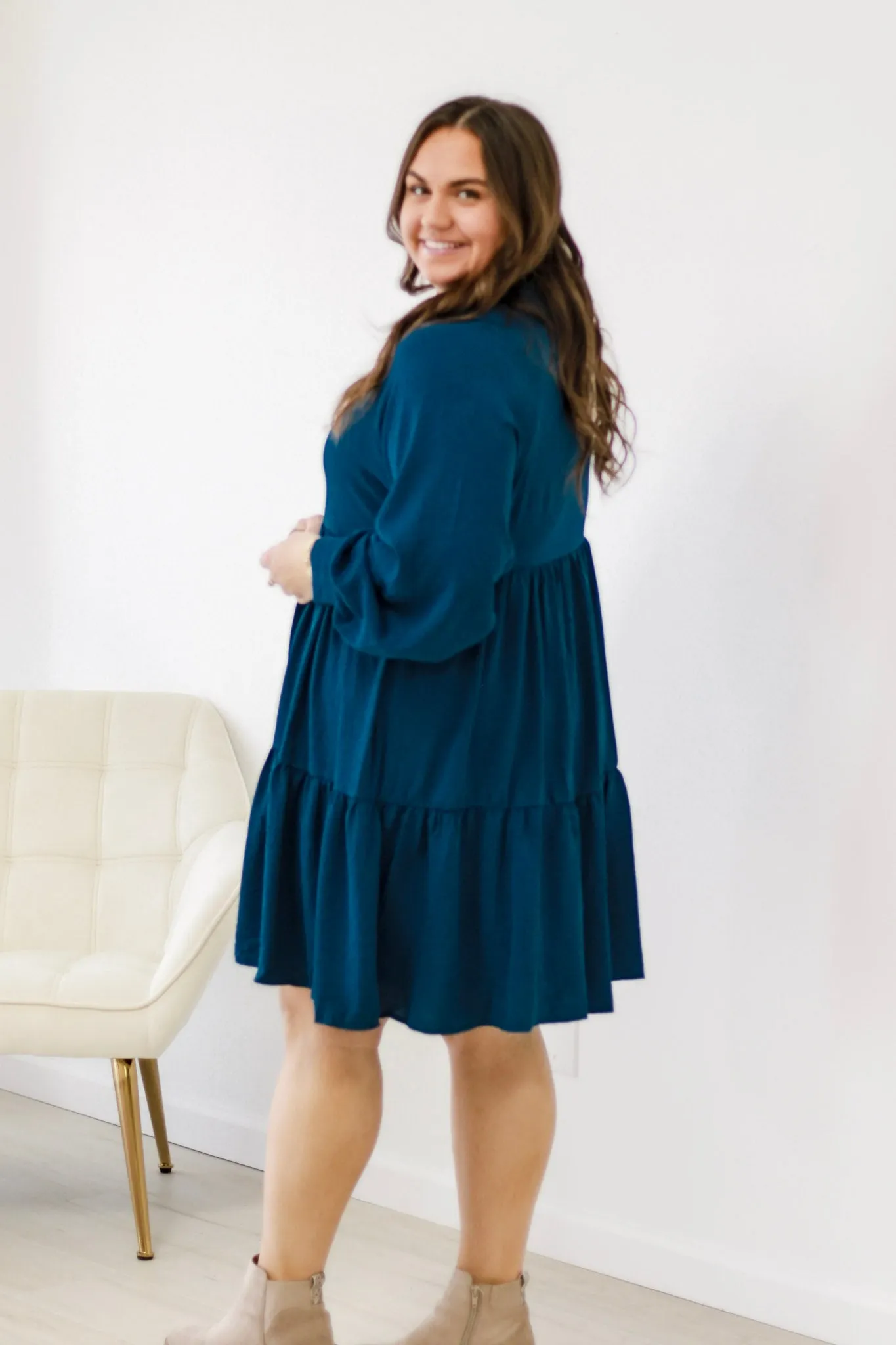 Find My Way Dress in Teal