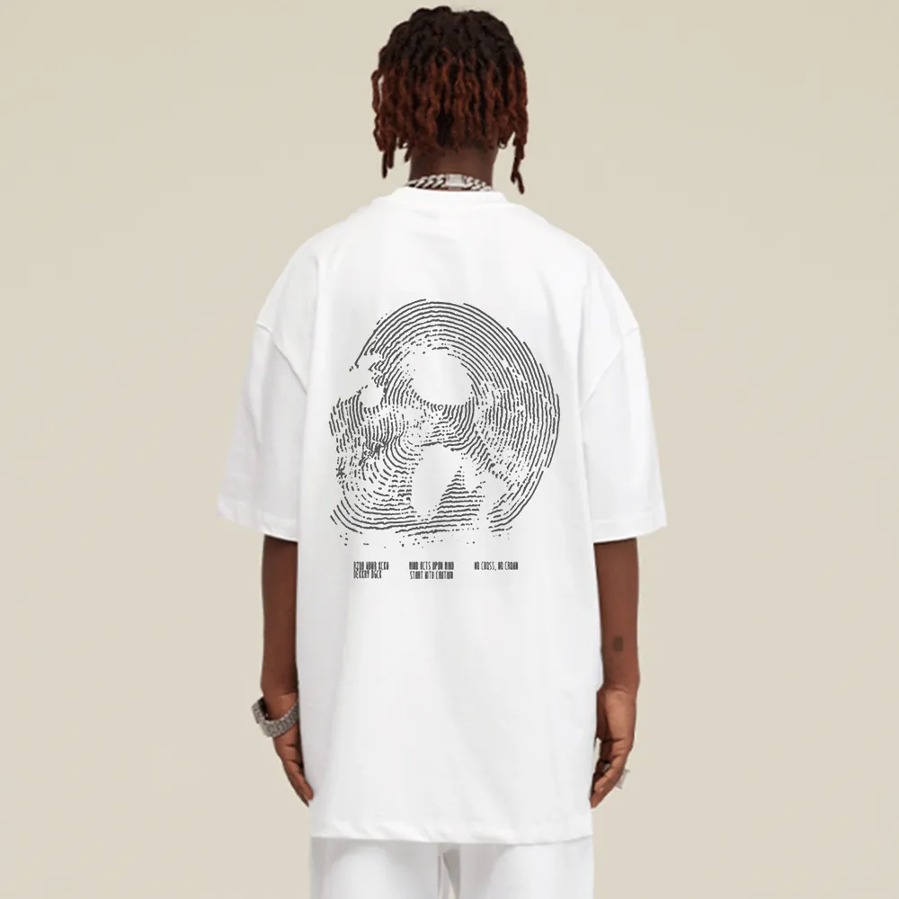 Fingerprint Skeleton Print T-shirt