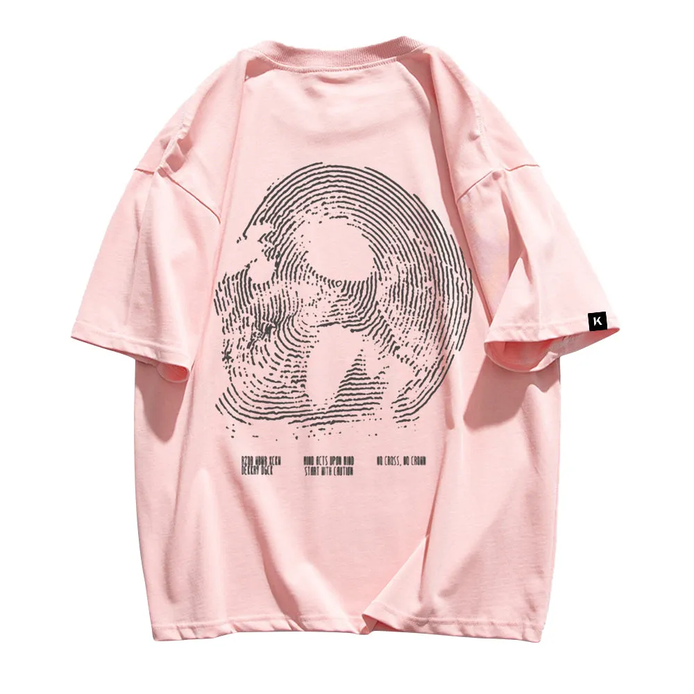 Fingerprint Skeleton Print T-shirt