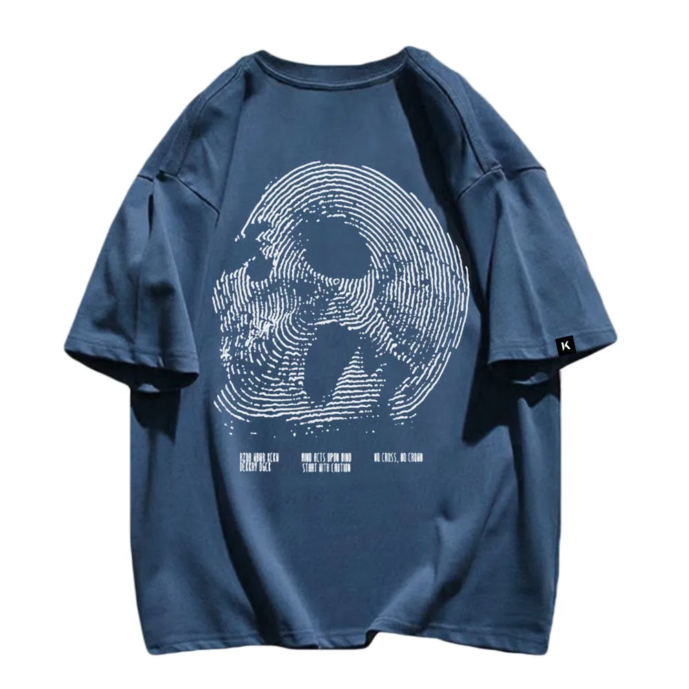 Fingerprint Skeleton Print T-shirt