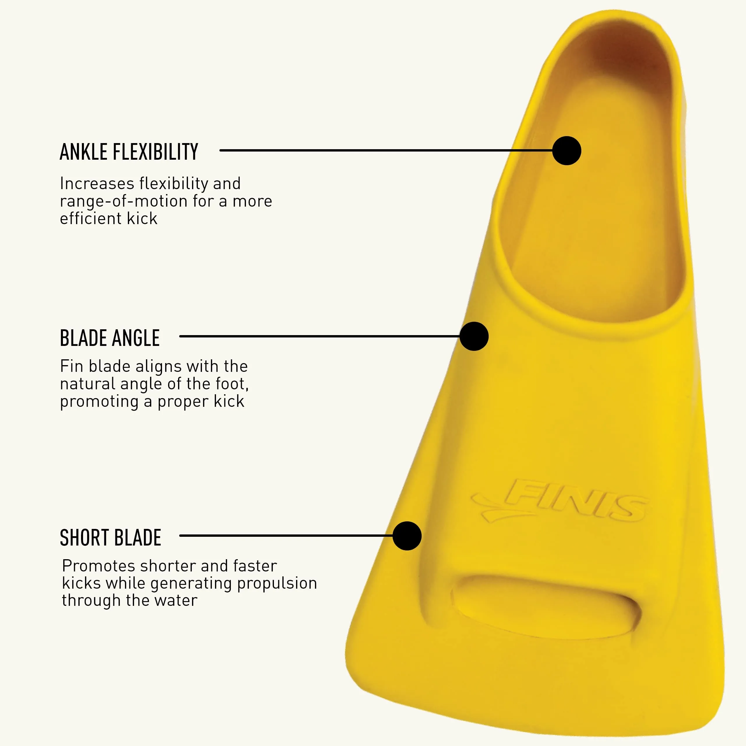 FINIS Zoomers Gold - Swimming Fins for Men and Women - Swim Flippers to Improve Cardiovascular Conditioning and Flexibility - Swim Fins for Swimming Accessories - F (Male 9–10/Female 10–11)
