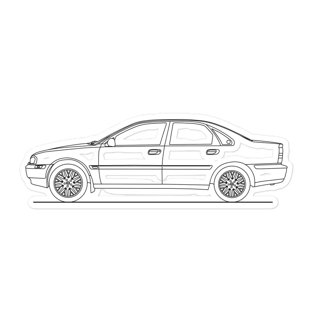 First Gen Volvo S80 Outline Sticker
