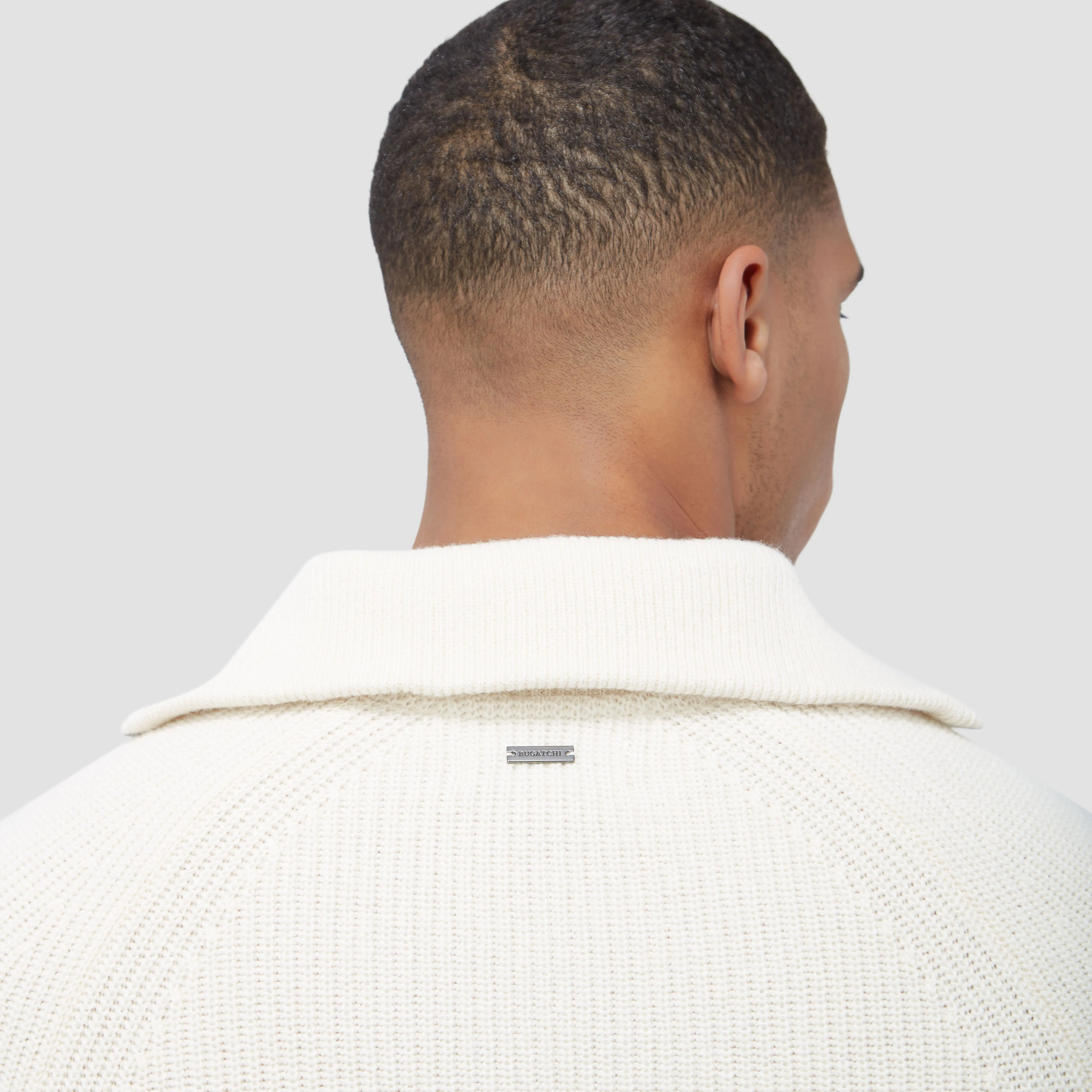 Fisherman Rib-Stitch Quarter-Zip Sweater