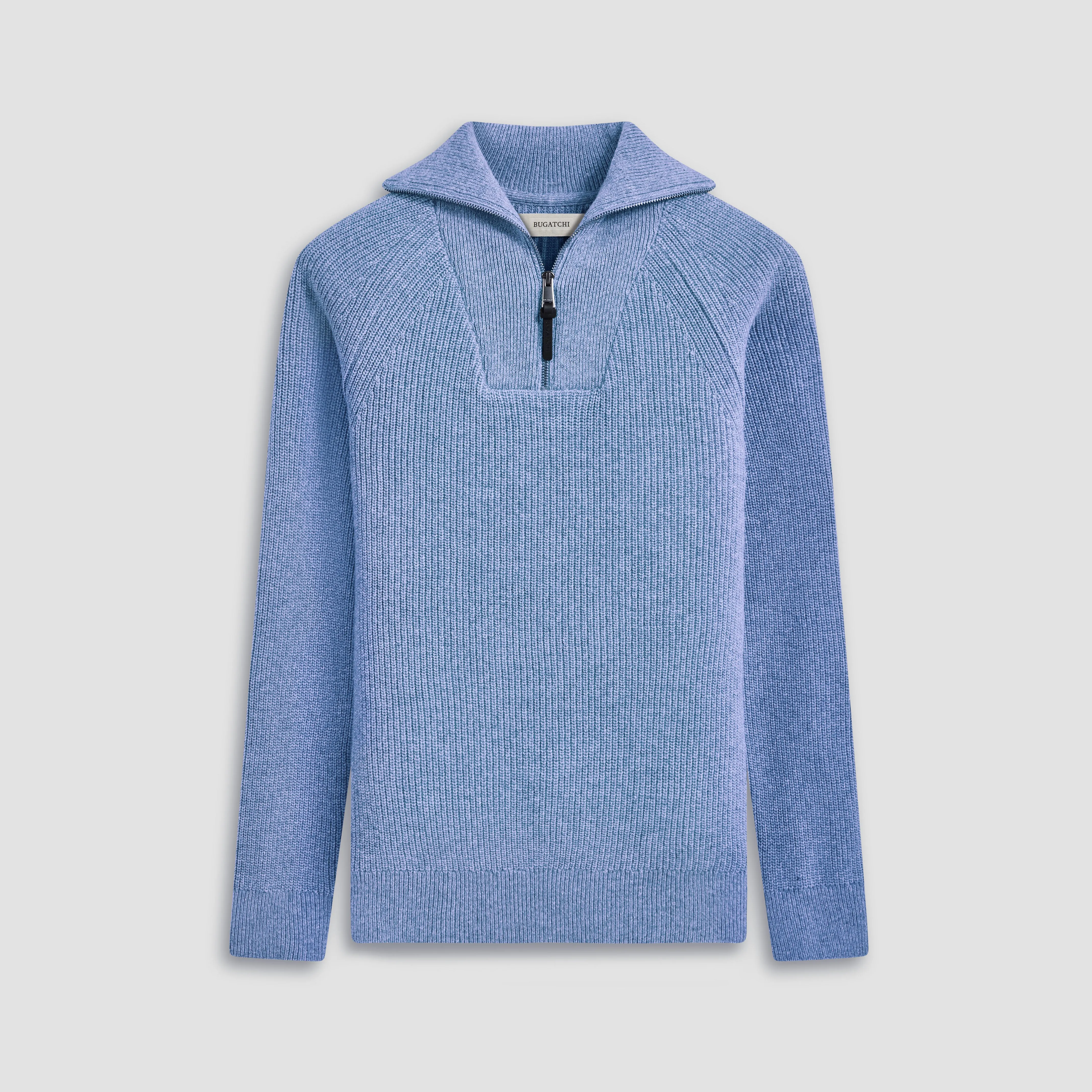 Fisherman Rib-Stitch Quarter-Zip Sweater