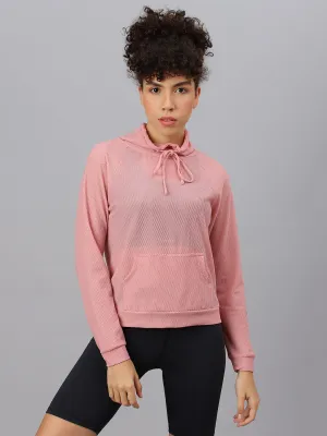 Fitkin Women's Pink Bubble Turtle Neck Top