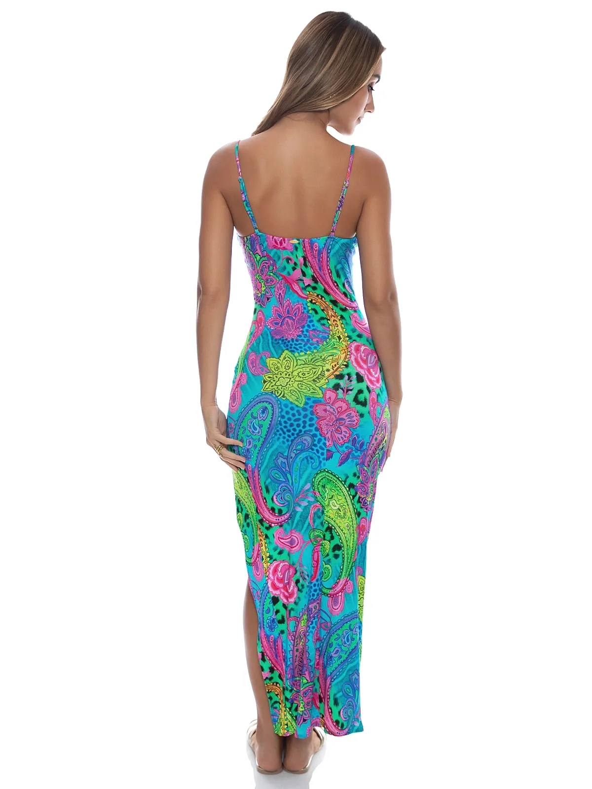 Fitted Side Slit Maxi Dress