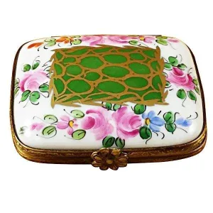 Flat Gold Flowery limoges box