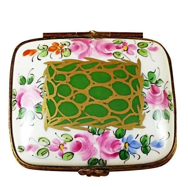 Flat Gold Flowery limoges box