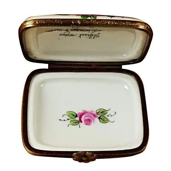 Flat Gold Flowery limoges box