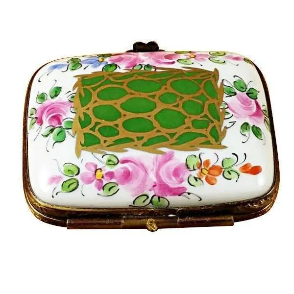 Flat Gold Flowery limoges box