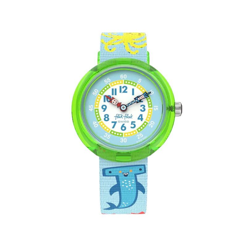 Flik Flak Neon color clock special edition Faber-Castell 32mm Fbnp231