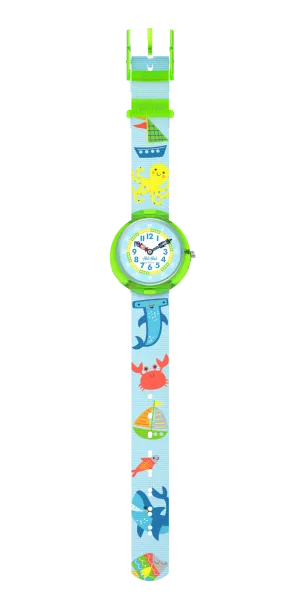 Flik Flak Neon color clock special edition Faber-Castell 32mm Fbnp231