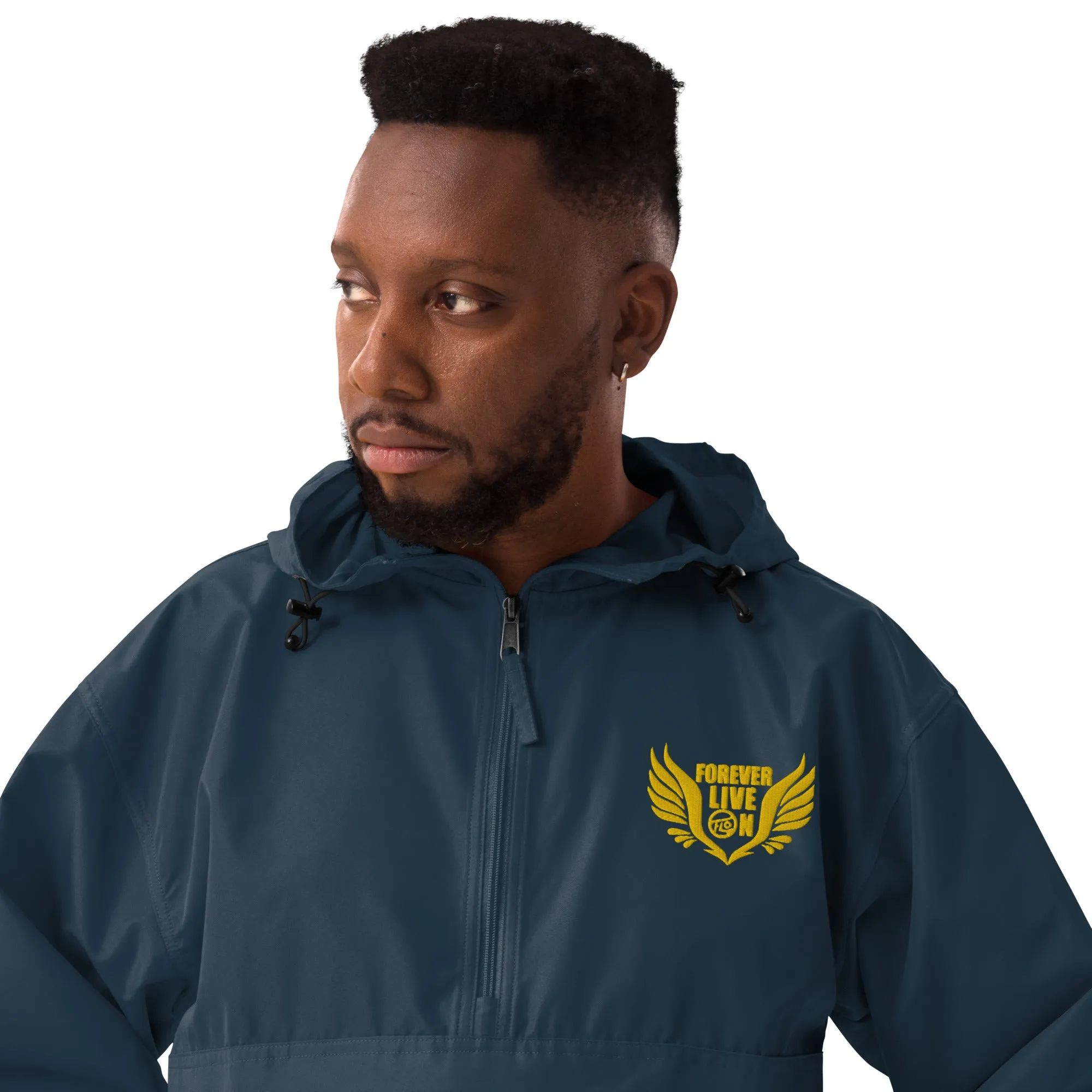 FLO Embroidered Champion Windbreaker Jacket (Gold Edition)