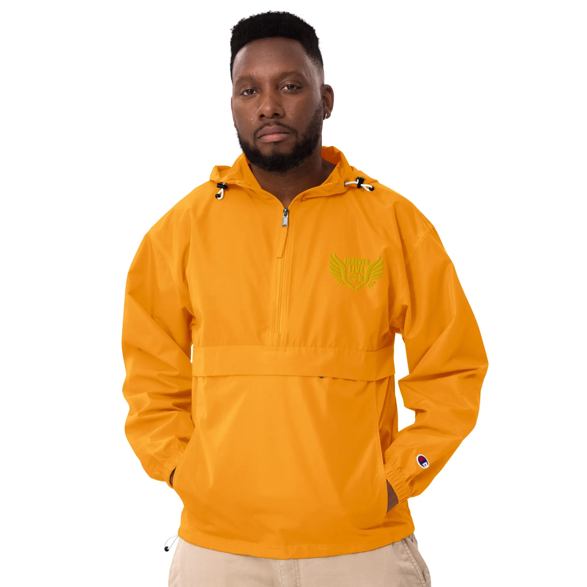 FLO Embroidered Champion Windbreaker Jacket (Gold Edition)