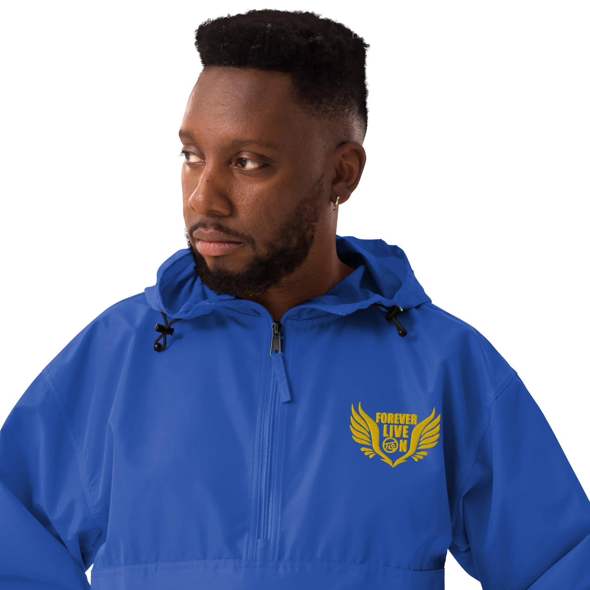FLO Embroidered Champion Windbreaker Jacket (Gold Edition)