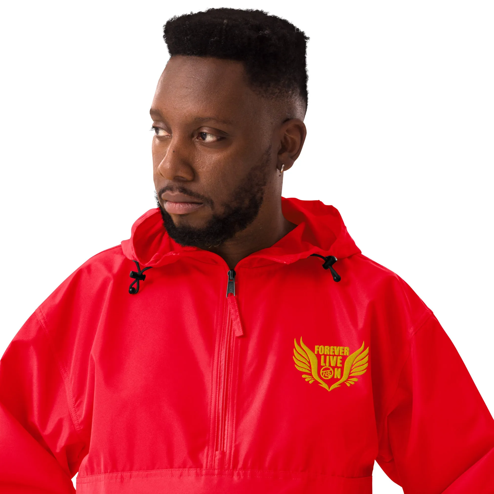 FLO Embroidered Champion Windbreaker Jacket (Gold Edition)
