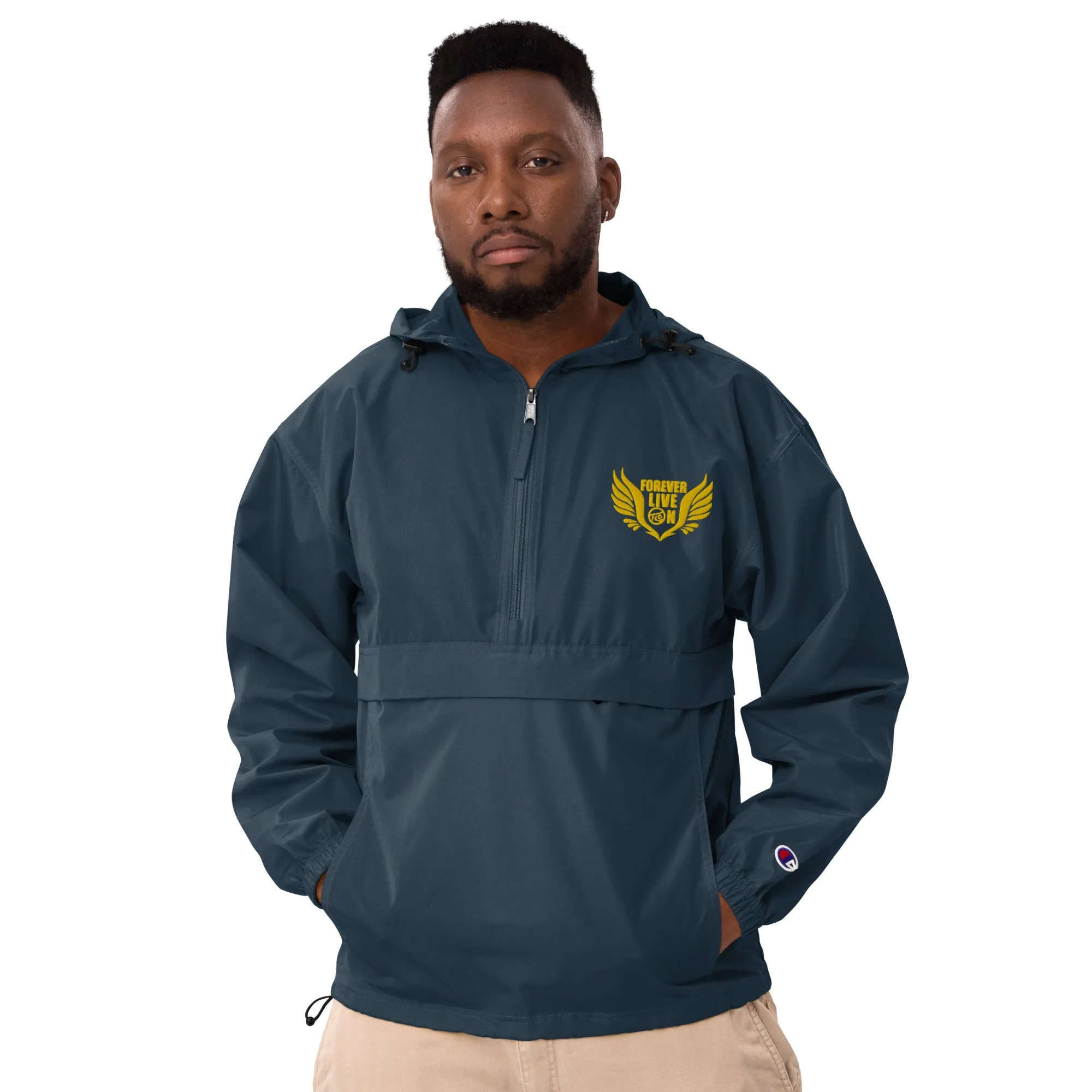 FLO Embroidered Champion Windbreaker Jacket (Gold Edition)