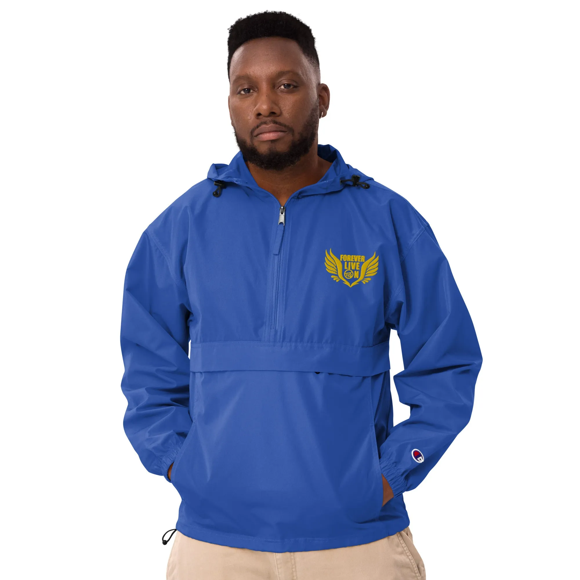 FLO Embroidered Champion Windbreaker Jacket (Gold Edition)