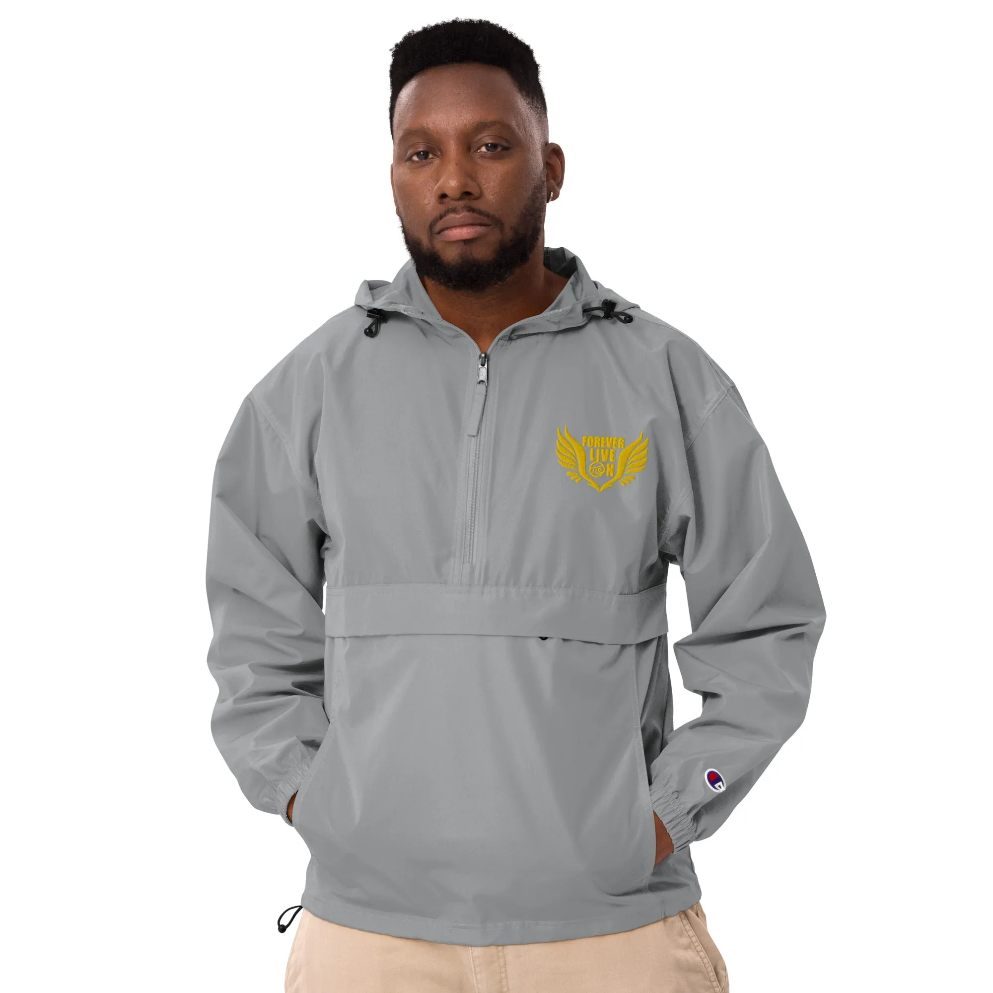 FLO Embroidered Champion Windbreaker Jacket (Gold Edition)