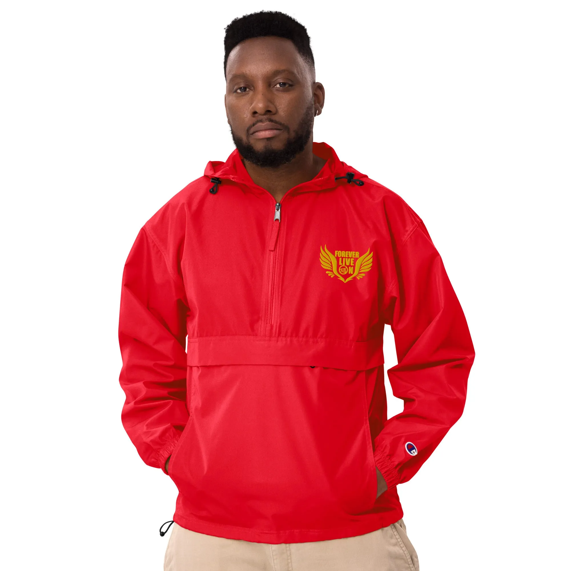 FLO Embroidered Champion Windbreaker Jacket (Gold Edition)