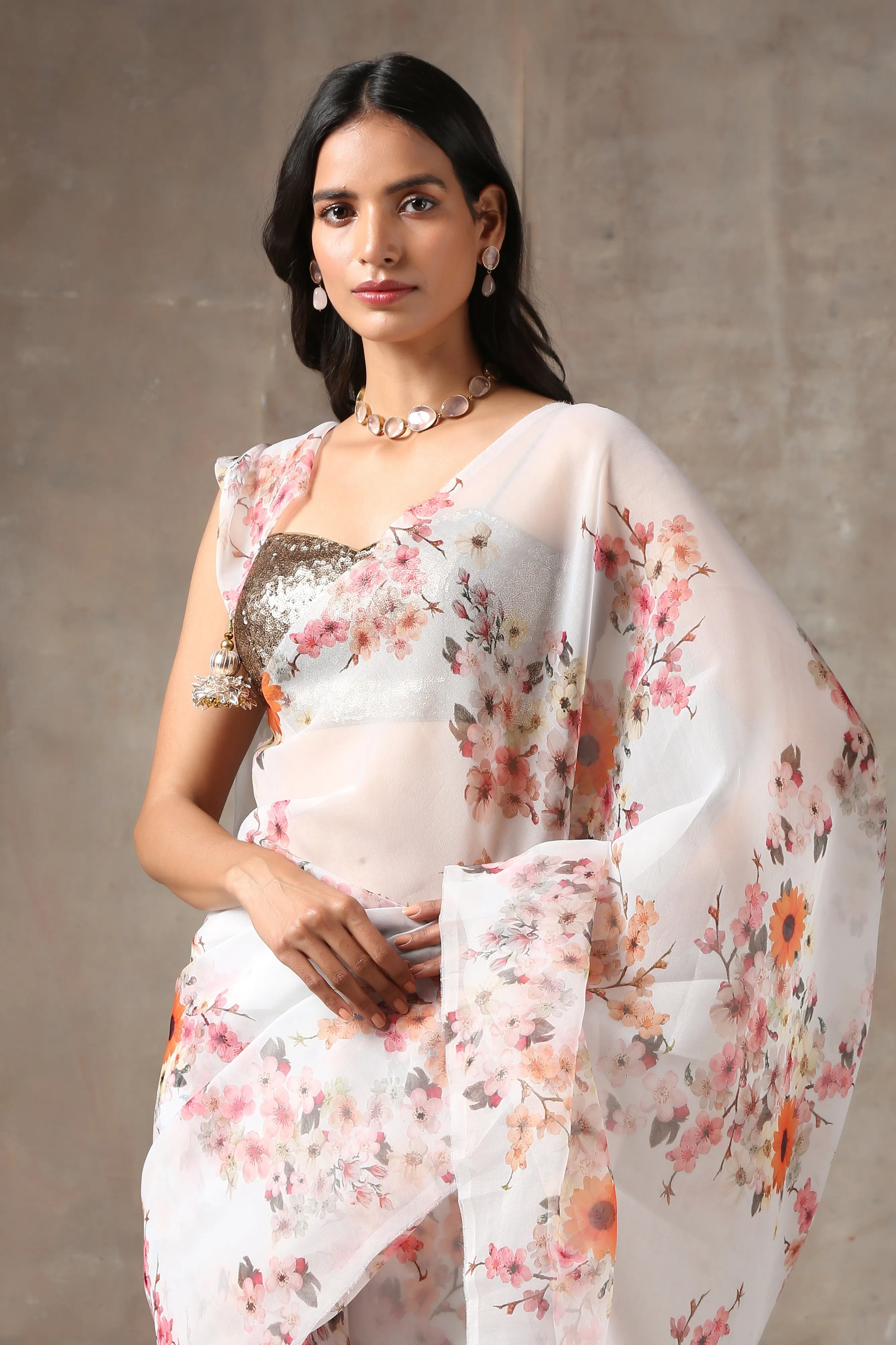 Flora Organza Saree