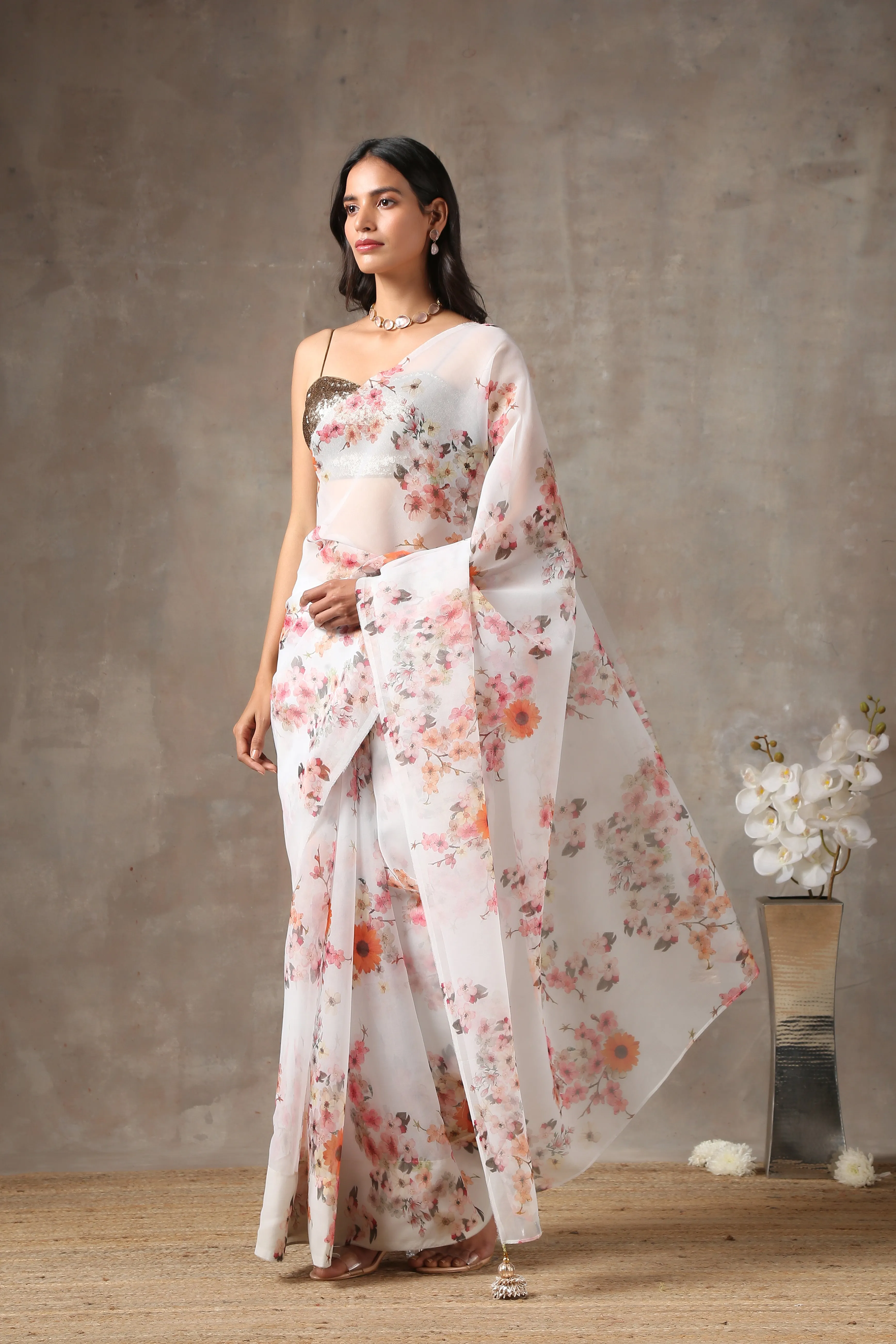 Flora Organza Saree