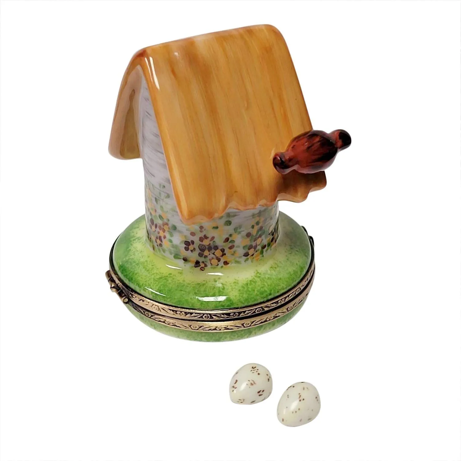 Floral Birdhouse with Cardinal, Bird & Removable