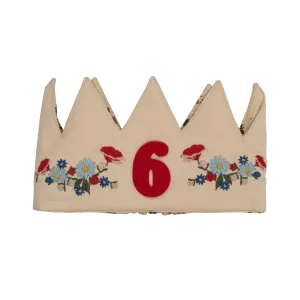Floral Embroidered Birthday Crown