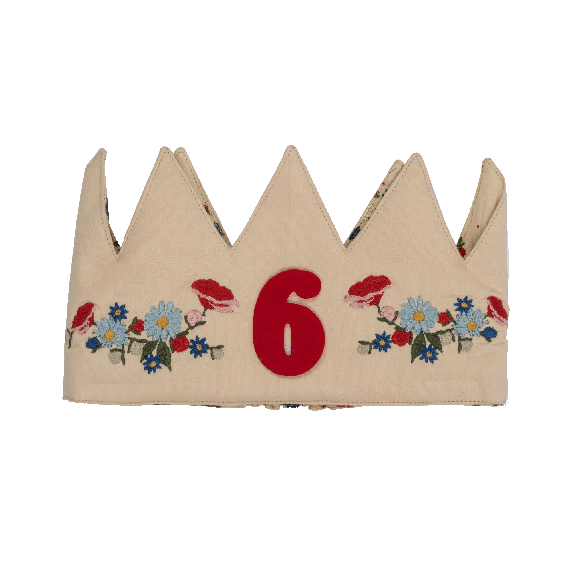 Floral Embroidered Birthday Crown