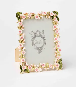 Floral Enamel And Crystal Frame