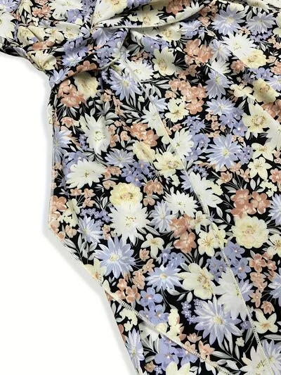 Floral Print Sleeveless Midi Dress