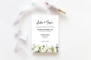 Floral Wedding Invitation Template - JAIDEN2