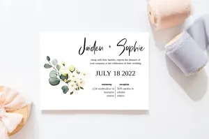 Floral Wedding Invitation Template - JAIDEN