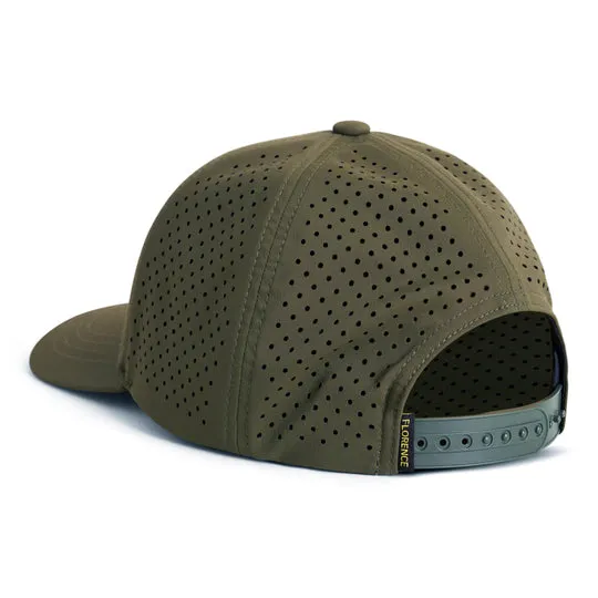 FLORENCE AIRTEX TRUCKER HAT BURNT OLIVE