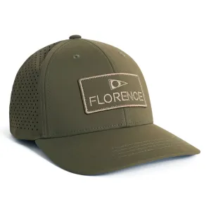 FLORENCE AIRTEX TRUCKER HAT BURNT OLIVE