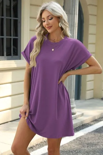 Florira Short Sleeve Mini Dress with Pockets