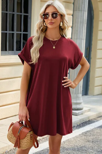 Florira Short Sleeve Mini Dress with Pockets