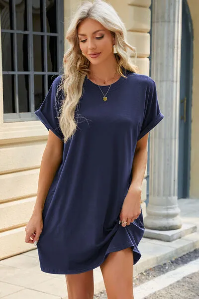 Florira Short Sleeve Mini Dress with Pockets